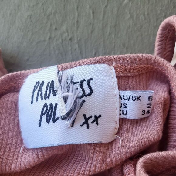 Princess Polly Erase Me Ruched Bodycon Dress Mini Long Sleeve Ribbed Pink‎ 2US - Picture 10 of 10